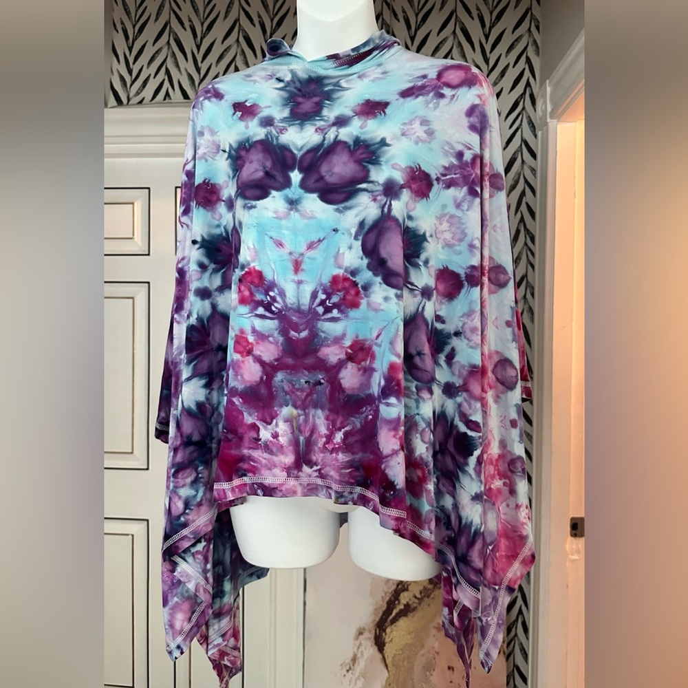 Vibrant Tie-Dye Poncho